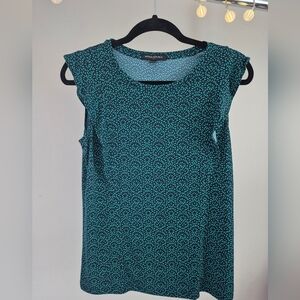 Banana Republic Teal Patterned Sleeveless Top